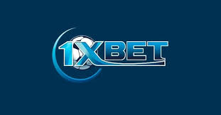 1XBET logo with a soccer ball on a dark blue background.