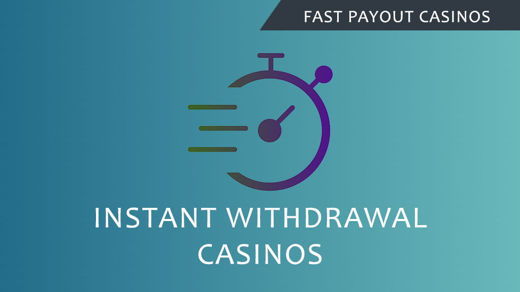 Instant withdrawal casinos stopwatch logo.