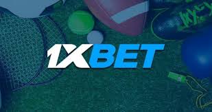 Logo of 1XBET with sports items in the background.