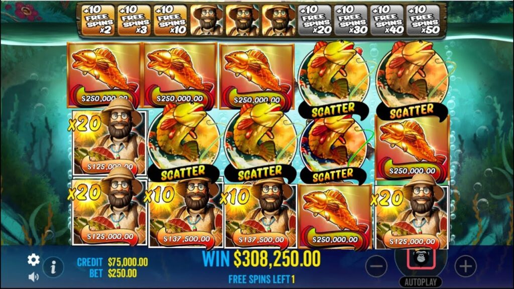 Slot game screen with big winnings displayed.