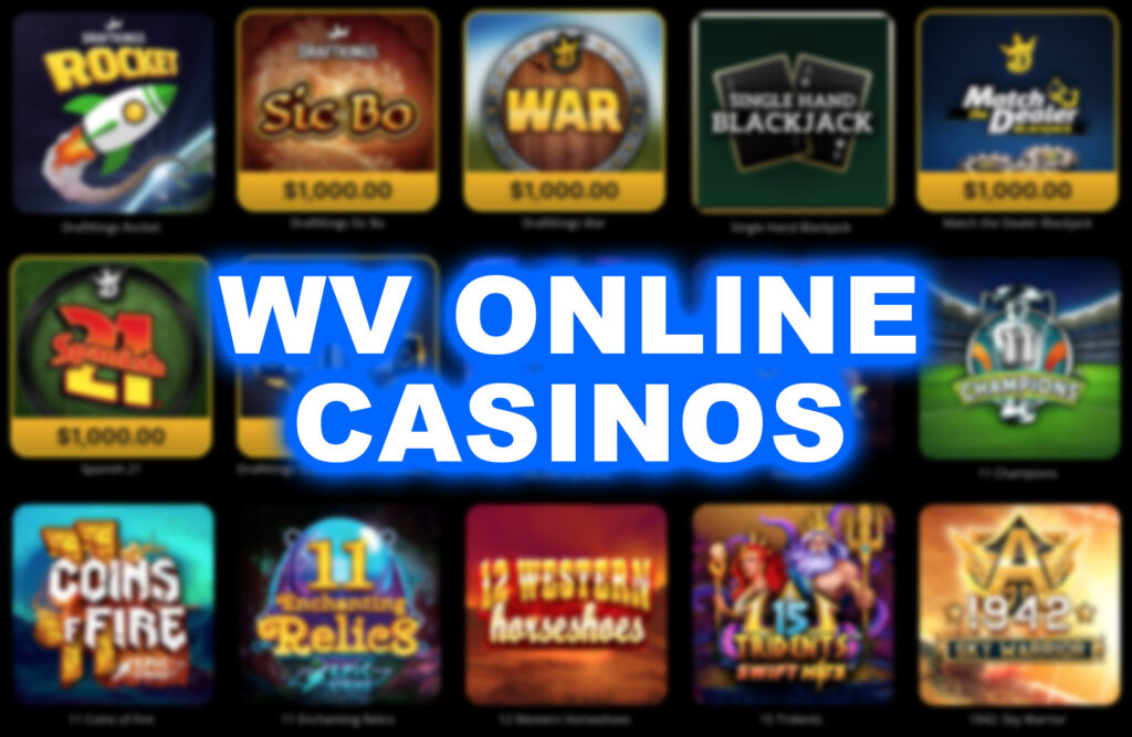 Casino game icons with WV online casinos.