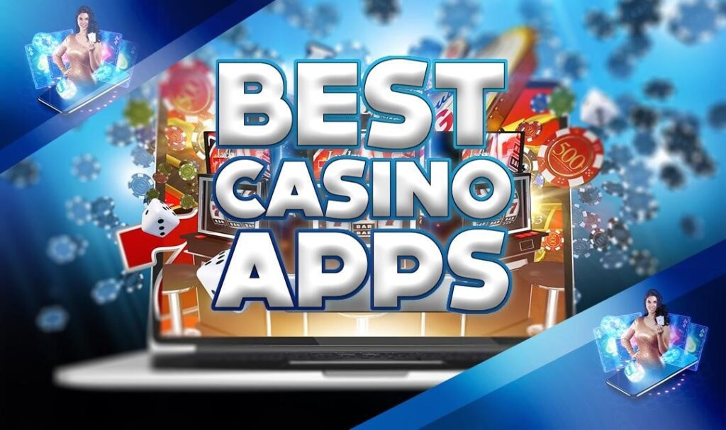 Best casino apps on laptop screen.