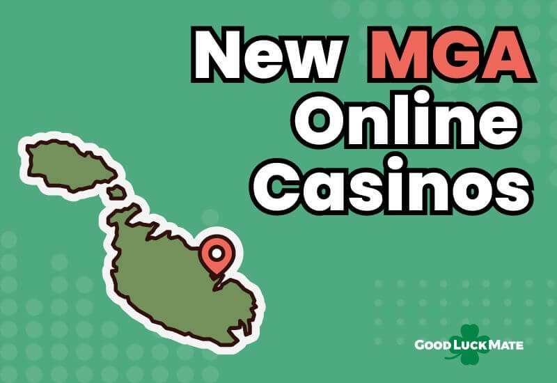 Map with "New MGA Online Casinos" text.